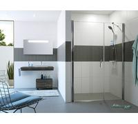 Puerta batiente cuadrada HÜPPE Classics 2 con parte lateral en nicho, ancho: ...