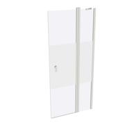 Puerta batiente cuadrada pura de diseño HÜPPE, con segmento fijo, ancho: 88 cm