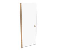 Puerta batiente de 4 esquinas HÜPPE SolvaPro de marco semicircular, a medida, fijación derecha, anchura: 50-90cm, alto: 200,1-220cm, 7T128155D321, Cabinas de ducha: Color del perfil bronce Vidrio ESG 