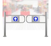 Puerta batiente de Acero Inoxidable Duradera: Puerta de Seguridad unidireccional para supermercados, almacenes, bibliotecas y Espacios públicos, Cierre Seguro para Acceso