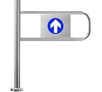 Puerta batiente de acero inoxidable, puerta de seguridad de 1 vía para supermercados, almacenes, patios y tiendas, control de acceso industrial seguro, 70 x 100 cm, puerta de metal resistente