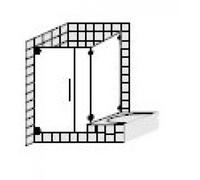 Puerta batiente de ágata SPRINZ R Plus a medida o puerta con panel lateral acortado, dimensiones hasta: 900x900x2000mm, AR18.9SOM, Cabinas de ducha: Accesorios: superficie especial, tipo de vidrio: lu