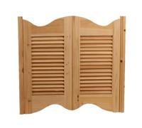 Puerta Batiente De Cafetería, Bisagra De Metal Sin Pintar, Puerta Batiente De Mostrador, Salón, Bar, Pub, Interior con Lamas De Madera Maciza, Cierre Automático(80x80cm)