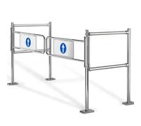 Puerta Batiente De Entrada Duradera,Puerta Batiente De Seguridad Con Resorte,Puerta De Paso Peatonal Metálica Con Apertura De 90° Para Supermercados(110 x 100 cm/43.3" x 39.4")