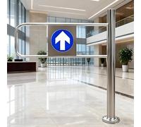 Puerta batiente de Entrada para Mercado, Puerta metálica automática unidireccional, Puerta de Seguridad Manual Industrial para almacén, Adecuada para bibliotecas, Tiendas, centros comerciale