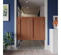 Puerta batiente de madera maciza con bisagra de cierre automático para cafetería, bar, pub, patio, jardín, cocina y divisor del hogar