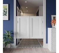 Puerta batiente de madera maciza con bisagra de cierre automático para cafetería, bar, pub, patio, jardín, cocina y divisor del hogar