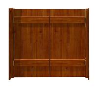 Puerta batiente de madera maciza con bisagras de metal, duradera y elegante para cafetería, salón, escaleras, baño, dormitorio, balcón