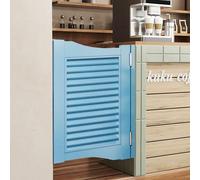 Puerta batiente de madera maciza, puerta de división interior con bisagras de acero inoxidable, diseño retro de Louvre, función de cierre automático