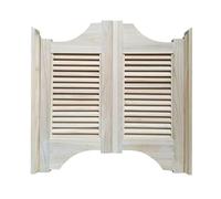 Puerta Batiente De Madera Maciza Sin Pintar, Mampara con Lamas For Porche, Pub Y Jardín, Bisagras De Acero Inoxidable con Cierre Automático, Tamaño Personalizado.(90x90cm)