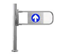 Puerta batiente de metal automática, puerta de seguridad bidireccional de cierre automático para mercados, patios y almacenes, puerta de acceso peatonal manual con barandilla (39.4 x 39.4 pulgadas)