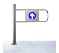 Puerta batiente de seguridad con cierre automático, puerta de paso peatonal con resorte, entrada unidireccional, ideal para supermercados, centros comerciales y almacenes.(Left,70x100cm)