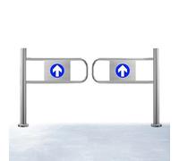 Puerta batiente de seguridad con cierre automático, puerta de paso peatonal con resorte, entrada unidireccional, ideal para supermercados, centros comerciales y almacenes.(Double,60x100cm)