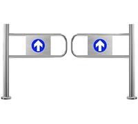 Puerta batiente de Seguridad con Resorte para supermercados y bibliotecas - Puerta de Seguridad unidireccional con Cierre automático (150 x 100 cm)