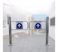 Puerta Batiente De Seguridad Con Resorte,Puerta Batiente De Metal Para Entradas De Supermercados,Puerta De Paso Peatonal Con Apertura De 90°(120 x 100 cm)