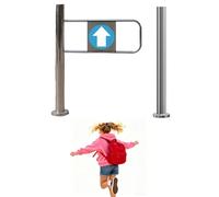 Puerta batiente de Seguridad de Acceso Cargado, Puertas batientes de Entrada Manual para Edificios/instalaciones de oficinas Passion, Puerta de Seguridad unidireccional de Alta Resistencia (