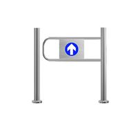 Puerta batiente de Seguridad: diseño con Mecanismo de Empuje por Resorte para un Control Seguro de Entrada y Salida en supermercados y fábricas.