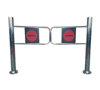 Puerta batiente de Seguridad, Puerta batiente de Cierre automático con Resorte para supermercados, bibliotecas y más, Acabado Plateado Duradero, Acceso unidireccional, 70 × 97 cm, solución d