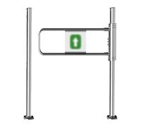 Puerta batiente de seguridad, puerta de entrada manual con resorte, diseño de empuje para supermercados, fábricas y parques, barrera de seguridad sólida