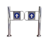 Puerta Batiente De Seguridad, Puerta Peatonal De Acero Inoxidable, Puertas De Acceso Con Barricada, Puertas Seguridad De Rebote Automático, Para Bibliotecas, Tiendas(1.5x1m/4.92x3.28ft)