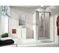 Puerta batiente HÜPPE Alpha 2, 880x1900mm, totalmente enmarcada, A24514055321, Cabinas de ducha: Color del perfil blanco Vidrio ESG transparente