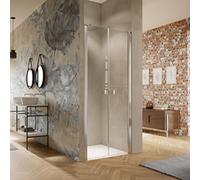 Puerta batiente HÜPPE Solva, en hueco, ancho 800mm, alto 2000mm, S20801092321, Cabinas de ducha: Color de perfil plata cristal de alto brillo ESG clear