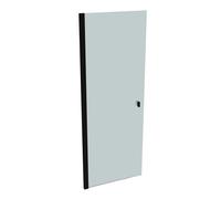 Puerta batiente HÜPPE SolvaPro de 4 esquinas y semi-cerco, a medida, fijación a la izquierda, anchura: 50-90cm, alto: 200,1-220cm, 7T118155F315, Cabinas de ducha: Profilfarbe negro cromo Glas ESG Sand