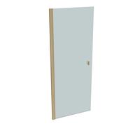 Puerta batiente HÜPPE SolvaPro de 4 esquinas y semi-cerco, a medida, fijación a la izquierda, anchura: 50-100cm, alto: 120-200cm, 7T118055H316, Cabinas de ducha: Perfil color latón Vidrio ESG Sand Plu