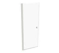 Puerta batiente HÜPPE SolvaPro de 4 esquinas y semi-cerco, a medida, fijación a la izquierda, anchura: 50-90cm, alto: 200,1-220cm, 7T1181182321, Cabinas de ducha: Color del perfil Edición en blanco Cr