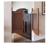 Puerta batiente interior de madera maciza con función de cierre automático, ideal para cafeterías, bares, cocinas y escaleras, diseño de rejilla personalizable