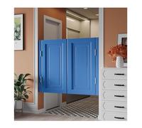 Puerta Batiente Interior De Madera Maciza, Puertas Batientes De Estilo Vaquero, Puertas Batientes For Cafeterías Y Salones, Cierre Automático Con Bisagras Metálicas(Blue 1,W140cmxH90cm/55.1"x35.4")