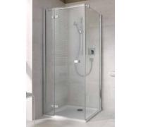 Puerta batiente Koralle con panel fijo para tabique S500Plus TFFA R 120, 1170-1185x2000mm, VF09112020DA1, Cabinas de ducha: Marco: Plata pulida, Vidrio: ESG