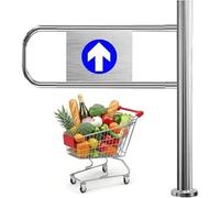 Puerta Batiente Metálica Automática Con Cierre Automático, Adecuada for Mercados Y Almacenes, 60x100 Cm