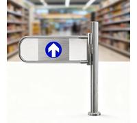 Puerta Batiente Metálica Bidireccional,Puerta Peatonal De Acero Inoxidable,Apertura Barricada Bidireccional Puertas De Acceso,Puertas Seguridad De Rebote Automático Para Bar(Silver2,70cmx100cm)