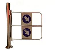 Puerta Batiente Metálica Bidireccional,Puerta Peatonal De Acero Inoxidable,Puertas Seguridad De Rebote Automático Para Tienda,Apertura Barricada Bidireccional Puertas De Acceso(100cmx100cm)