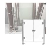 Puerta batiente metálica Industrial, Barrera de Seguridad acrílica de Empuje Manual para almacenes, oficinas y bibliotecas, Valla de Seguridad Duradera para una Mayor protección.