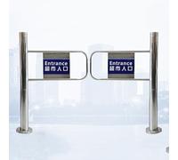 Puerta Batiente Metálica Unidireccional, Puerta Seguridad De Cierre Automático, Apertura Barricada Puertas De Acceso, Para Parque, Almacén O Centro Comercial(1.7x1m/5.58x3.28ft)