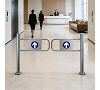 Puerta Batiente Metálica Unidireccional, Puertas Seguridad De Rebote Automático, Puertas De Acceso Con Barricada De Acero Inoxidable, Para Paso, Pasillo(1.3x1m/4.26x3.28ft)