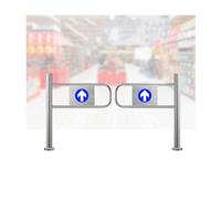 Puerta batiente para supermercado, Puerta de Entrada automática de Acero Inoxidable con Mecanismo de Apertura de 90° - Dispositivo de Salida Duradero para Uso en bibliote