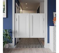 Puerta batiente resistente de madera maciza, puertas rústicas de salón de café con bisagras de metal pesado, estilo vaquero ideal para escaleras, baño, dormitorio y balcón