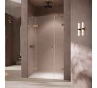 Puerta batiente SolvaPro, sin marco, con panel lateral y segmento fijo, 4 esquinas, montaje a la izquierda, anchura 1501-3300mm, alto 2001-2200mm, a medida, 7R1483182375, Cabinas de ducha: Perfil colo