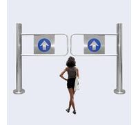 Puerta Batiente Unidireccional, Barrera Metálica De Rebote Automático, Puertas Seguridad Cierre Automático, Para La Entrada A Super, Bibliotecas, Tiendas(1.1x1m/3.61x3.28ft)