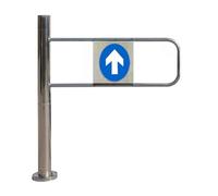 Puerta batiente unidireccional de Acero Inoxidable, Barrera de Seguridad Universal para supermercados, Ancho de 50 a 100 cm, bisagra Izquierda, Puerta de una Sola Puerta (50 x 100 cm/20 x 39