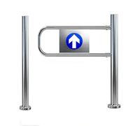 Puerta Batiente Unidireccional,Puerta Batiente Universal De Metal Industrial,Puerta De Seguridad De Cierre Automático,Para Entrada De Supermercado(Right,100cm/39.4in)