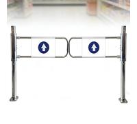 Puerta Batiente Universal De Metal Industrial Para Almacén,Barrera Metálica De Rebote Automático,Puertas De Acceso Con Barricada,Puertas Manual Unidireccional,Puerta Peatonal(170cm/67in)