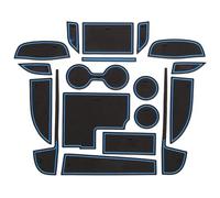 Puerta Central Alfombrillas para Mazda CX-5 CX5 CX 5 2013-2018 Alfombrilla Goma para Puerta con Ranura para Almacenamiento Posavasos(17-18 Blue7)