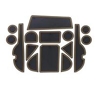 Puerta Central Alfombrillas para RAV 4 para Toyota RAV4 2013 2014 2015 2016 2017 Alfombrillas Posavasos Goma Antideslizantes para Ranura Puerta 15 Unidades(Amarillo)