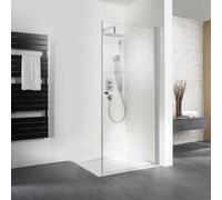 Puerta con bisagras HSK Exklusiv para panel lateral, tamaño: 75 x 200 cm, bisagra de puerta: derecha, 400075-R-41-50edelglas, Cabinas de ducha: Aspecto cromado: ESG transparente con cristal precioso