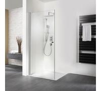 Puerta con bisagras HSK Exklusiv para panel lateral, tamaño: 80 x 200 cm, bisagra de puerta: izquierda, 400080-L-SO-50edelglas, Cabinas de ducha: Colores especiales: ESG transparente con vidrio noble