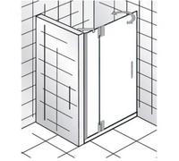 Puerta con bisagras HSK K2P en la parte lateral para nicho, tamaño: 80,0 x 200,0 cm, bisagra de puerta a la izquierda, 2101080-L-41-120, Cabinas de ducha: Aspecto cromado: Vidrio real TwinSeal
